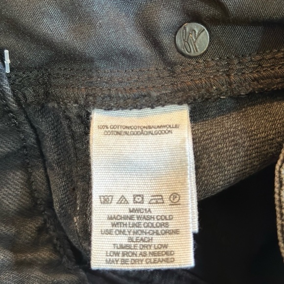 2 for $26 Free People We the Free Rainn distressed black denim mini skirt 24 - Picture 6 of 8